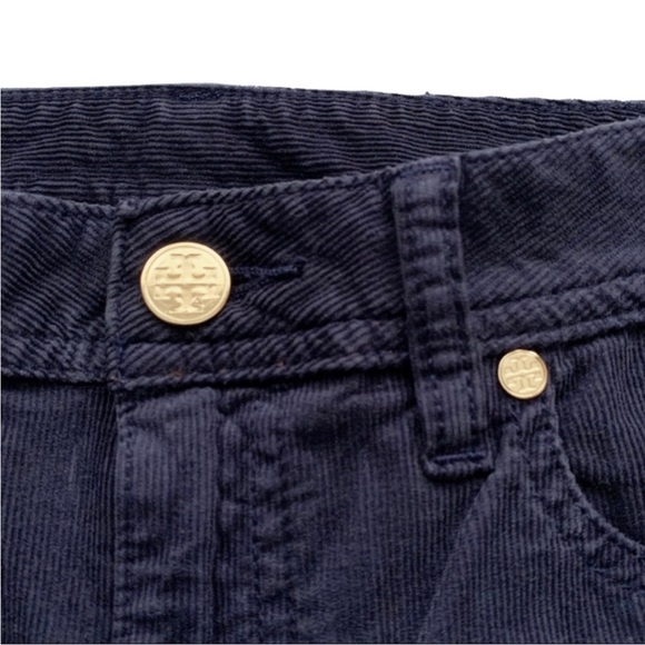 Tory Burch Dark Navy Classic Tory Corduroy Jeans in size 30. Like new condition. - Picture 3 of 4